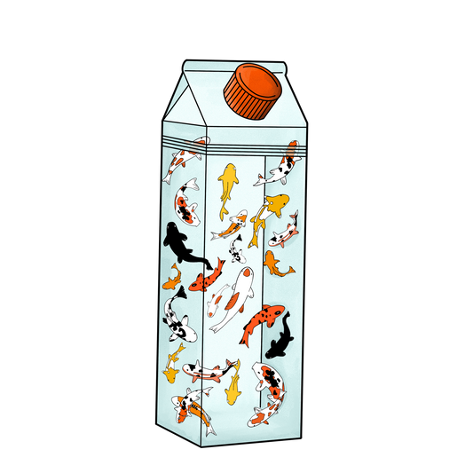 Milky koi hoodie design