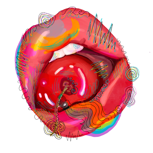 Cherry lips infused T shirt
