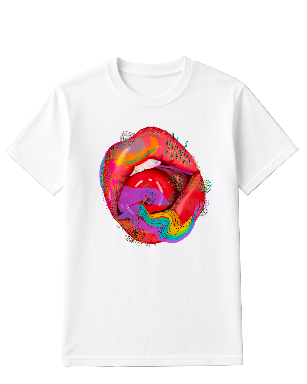 Cherry lips infused T shirt