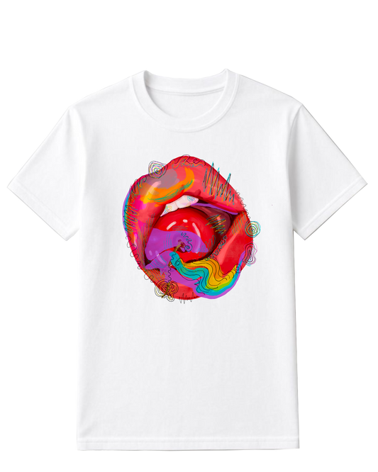 Cherry lips infused T shirt